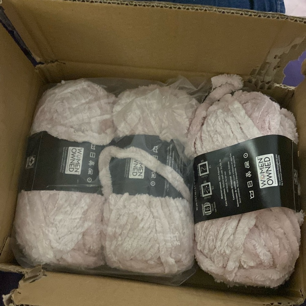 Light Pink fuzzy yarn!